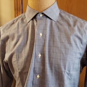 Brooks brothers regent blue plaid dress shirt 👔